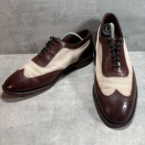 Allen Edmonds Strawfut Spectator Two Tone Oxford Wingtip Shoes Mens Size 9.5